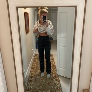 NWT** White Fox Leather Pant